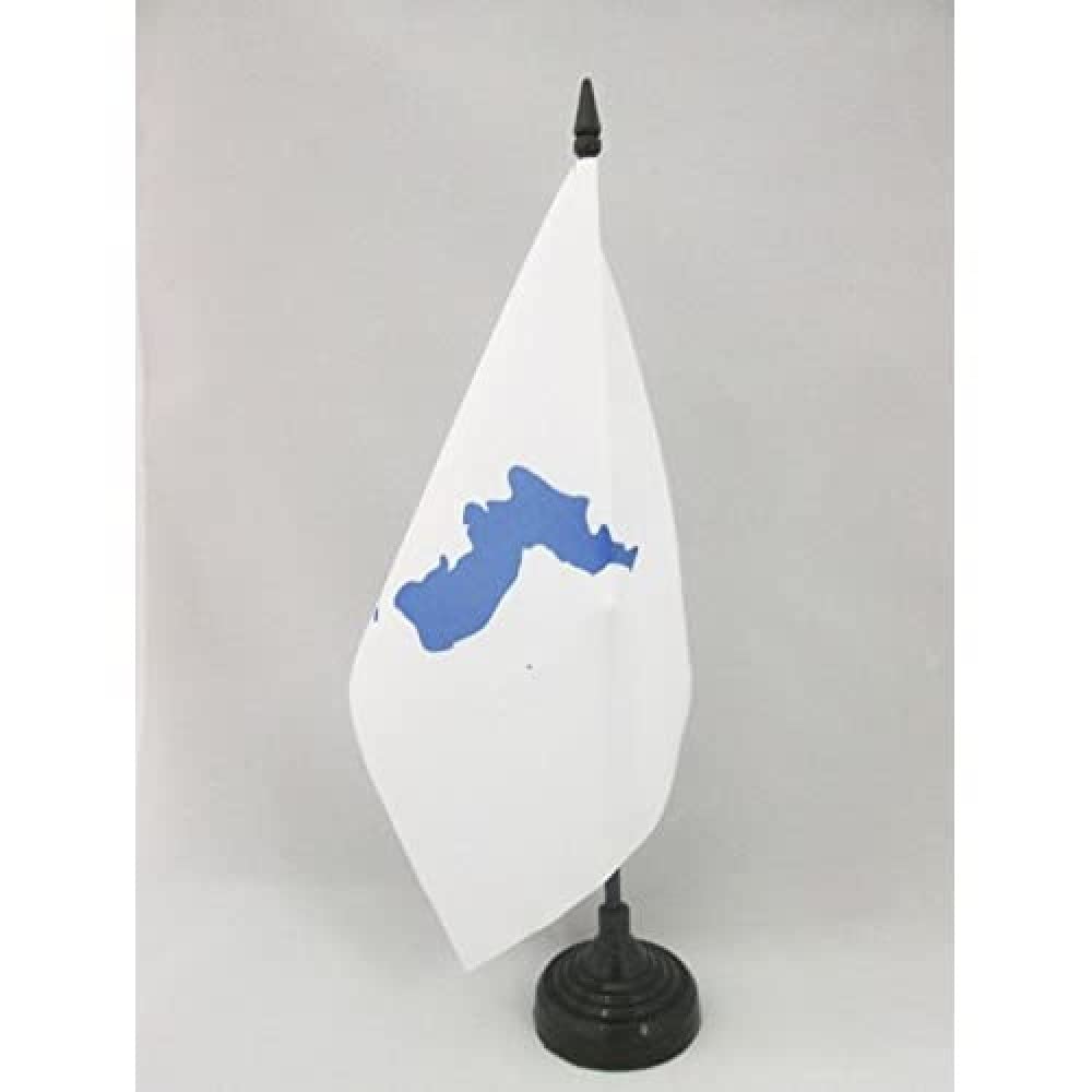 AZ FLAG Korean reunification Table Flag 5'' x 8'' - Korea Office Decoration 100% Polyester 21 x 14 cm - Mini Desk Flag with Pole and Black Plastic Base