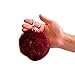 Miraclekoo Rabbit Fur Ball Pom Pom Key Chain Sliver Plated Keychain with Plush for Car Key Ring or Handbag Bag Decoration, (Burgandy)