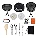 16pcs Camping Cookware Stove Carabiner Folding Spork Set Bisgear(TM) Outdoor Camping Hiking Backpacking Non-stick Cooking Non-stick Picnic Bowl Pot Pan , Folding Spork , Mini Stove with Piezo Ignitionthumb 1