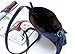 Womens Leather Cross body Shoulder Bag Organizer Purse with Turn-lock