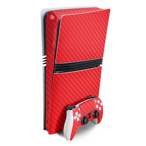 Carbon Fiber Gaming Skin Compatible with Sony PlayStation 5 PS5 Pro Bundle - So…