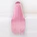 Anime Cosplay Wig 100cm Long Straight Pink Bangs Women Girl' Party Wigs
