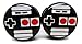 Retro Nintendo NES Controller Ear Plugs - Acrylic Screw-On - New - 8 Sizes - Pair