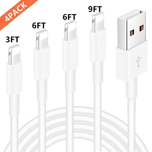 image for CovertSafe iPhone Charger, Charging Cable, 4 Pack 3FT 6FT 6FT 9FT Char