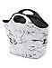 Neoprene Lunch Tote ,Insulated Waterproof Lunch Bags For Men, Women, Adults, Kids, Girls. Reusable, Washable, Water-proof Foldable, Light, Zipper (WHITE)