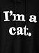 Romwe Women's Long Sleeve Kangaroo Pockets Slogan Letter Print Cute Cat Ear Pullover Hoodie Black XXL