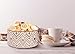 Decorative Containers Canister Set 3, Porcelain Geometric Storage Jars with Bamboo Lids, Holiday Gift