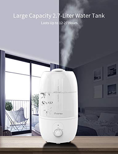 image for iTvanila Ultrasonic Humidifier, Cool Mist Humidifiers for Bedroom Baby