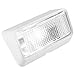 Lumitronics RV Exterior Porch Utility Light - 12v Lighting Fixture Kit with Bulb. Replacement Lighting for RVs, Trailers, Campers, 5th Wheels. White Base, Clear Lens