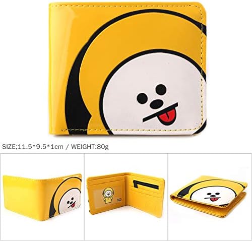 LHL BT21 Wallet BTS Bangtan Boy Rap Monster BTS Jimin BTS Jin BTS Suga BTS Jungkook BTS Koya BTS V BTS J Hope BTS Coin Purse for BTS Fans 1PC (CHIMMY)
