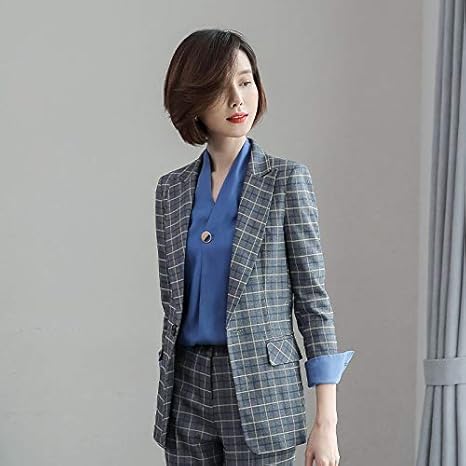 Amazon Co Jp Lxkko セットアップスーツ レディース パンツスーツ 通勤 就活 面接 大きいサイズ ビジネス 40代30代 フォーマル スーツ あすつく 女性 Color C Size 4xl ホーム キッチン