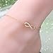 ISHOW Sexy Women Infinity Charm Gold Tone Chain Barefoot Anklet Bracelet Foot Chain Jewelry