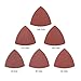 Exsart 60 Pcs Triangular Hook & Loop Abrasive Paper Sandpaper Sanding Sheets for Wood Universal Oscillating Fein Dremel Bosch Makita Rockwell