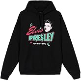 Elvis Presley unisex-adult Official Elvis Presley Merch Blue/Black Logo Hoodie