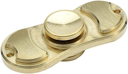 RaFe EDC Spinner Fidget Toy - Brass Metal - Hybrid Ceramic Bearings - Table Top &amp; Hand Spinning - 2~4 Mins Spin Time - For Relieving Stress, Anxiety &amp; Boredom