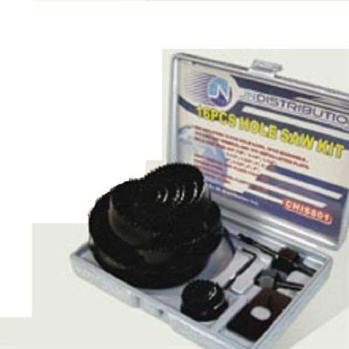 NEW Hole SAW SET - 16 Pc Hole Saw Kit- 3/4" - 5" Inch - Includes Case