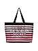 Victorias Secret Metallic Striped Canvas Tote Black & Pink