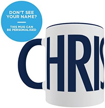 PyramidShop Letter Handle Name Mug - Chris - Can Be Personalised (Blue, 11oz)