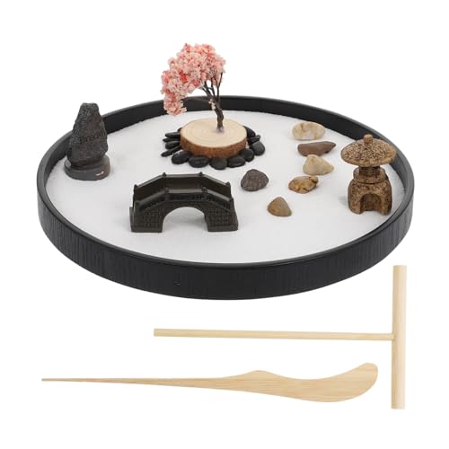 Alasum 1set Garden Style Round Sand Tabletop Decor Resin Simulation Handicraft for Home and Office Elegant and Realistic Decoration for Indoor Outdoor Spaces