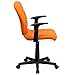 Flash Furniture Clayton Mid-Back Orange Quilted Vinyl Swivel Task Office Chair with Arms