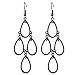 D EXCEED Jewelry Metal Teardrop Shaped Chandelier Tiered Dangle Earrings for Women