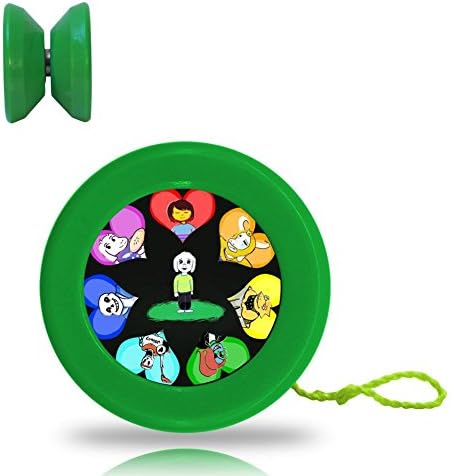 Undertale Role Flower Responsive YoYo King with Ball Bearing Axle and Extra String Green