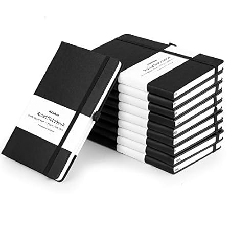 Huhuhero 10 Pack Notebooks Journal, Ruled Notebook, Premium Thick Paper Lined Journal, Black Hardcover Notebook for… Huhuhero 10 Pack Notebooks Journal, Ruled Notebook, Premium Thick Paper Lined Journal, Black Hardcover Notebook for…