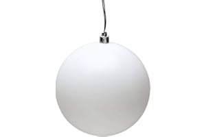 Vickerman 481363-2.75" White Matte UV Treated Ball Christmas Tree Ornament (12 pack) (N590711DMV)