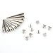 SODIAL(R) 10 Set Silver Screw Bullet Rivet Spike Studs Spots DIY Rock Punk