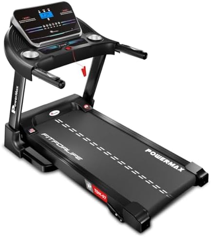 PowerMax Fitness TDM-97 (4HP Peak) Flat Motorised Treadmill for