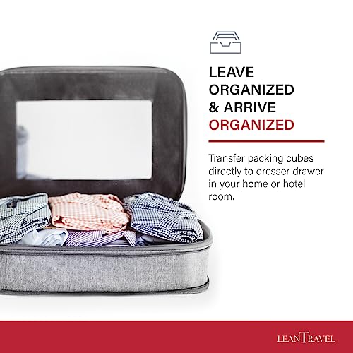 LeanTravel Compression Packing Cubes for Travel Organizers with Double
