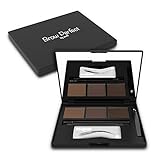 Brow Perfect Eyebrow Kit – 13 Piece Brow Kit – Eyebrow Stencils For Perfect Brows That Frame Your Face! Includes 6 Stencils, 3 Powders, 3 Brushes, Tweezers and a Compact Mirrored Case