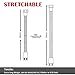 HOMEIDEAS Flexible Shower Hose Stretch 59-Inch to 79-Inch Stainless Steel Extra Long Shower Hose Replacement Handheld Shower Head Hose Extension, Polished Chrome
