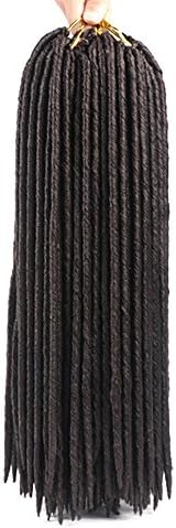 ABalance Hair Faux locs 18" (3 pieces) Synthetic Crochet Braids Havana Mambo Faux Locs Dreadlocks Braid (4#)