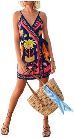 farm rio blue beauty bouquet mini dress Farm Rio Women's Beauty Bouquet Mini Dress