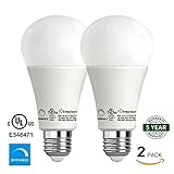 Enegitech A21 LED Light Bulbs Dimmable 14W (100W Equivalent) Omnidirectional 1450LM 3000K E26 Home Commercial Lighting 2 Pack
