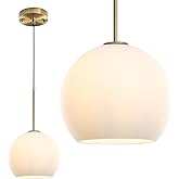 Modern Globe Pendant Light Fixtures, Mid-Century Glass Globe Flush Mount Ceiling Light, Rustic Light Pendant Lights Kitchen I