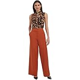 Calvin Klein Women's Wide Leg Cotton Blend Pants (Tera, 10)