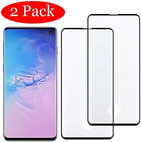 2 Pack【Full Adhesive】 S10 Screen Protector Compatible with Samsung Galaxy S10 Tempered Glass [Anti-Scratch] [High Definition] 3D Curved Glaxay S 10 Full Glue Cover 10S Protective Flim【2-Pack】(Black)
