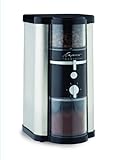 Capresso 585.05 Disk Burr Grinder, Stainless Steel, 14-Ounce