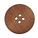 LAYs 1 Inch Wooden Round Buttons with 4 Holes 50pcs for Sewing DIY Craft Scrapbooking Clothing