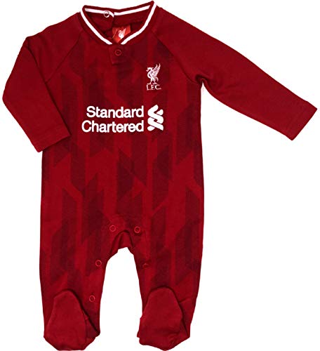 [- Liverpool F.C. Baby Boys Football Club Sleepsuit  -]