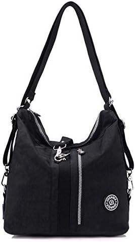 Travel School Backpack Daypack Bag - Fashion Waterproof Fashion Light Weight School Daypack Crossbody Shoulder Bags for Women Men Unisex (Classic Balck)
