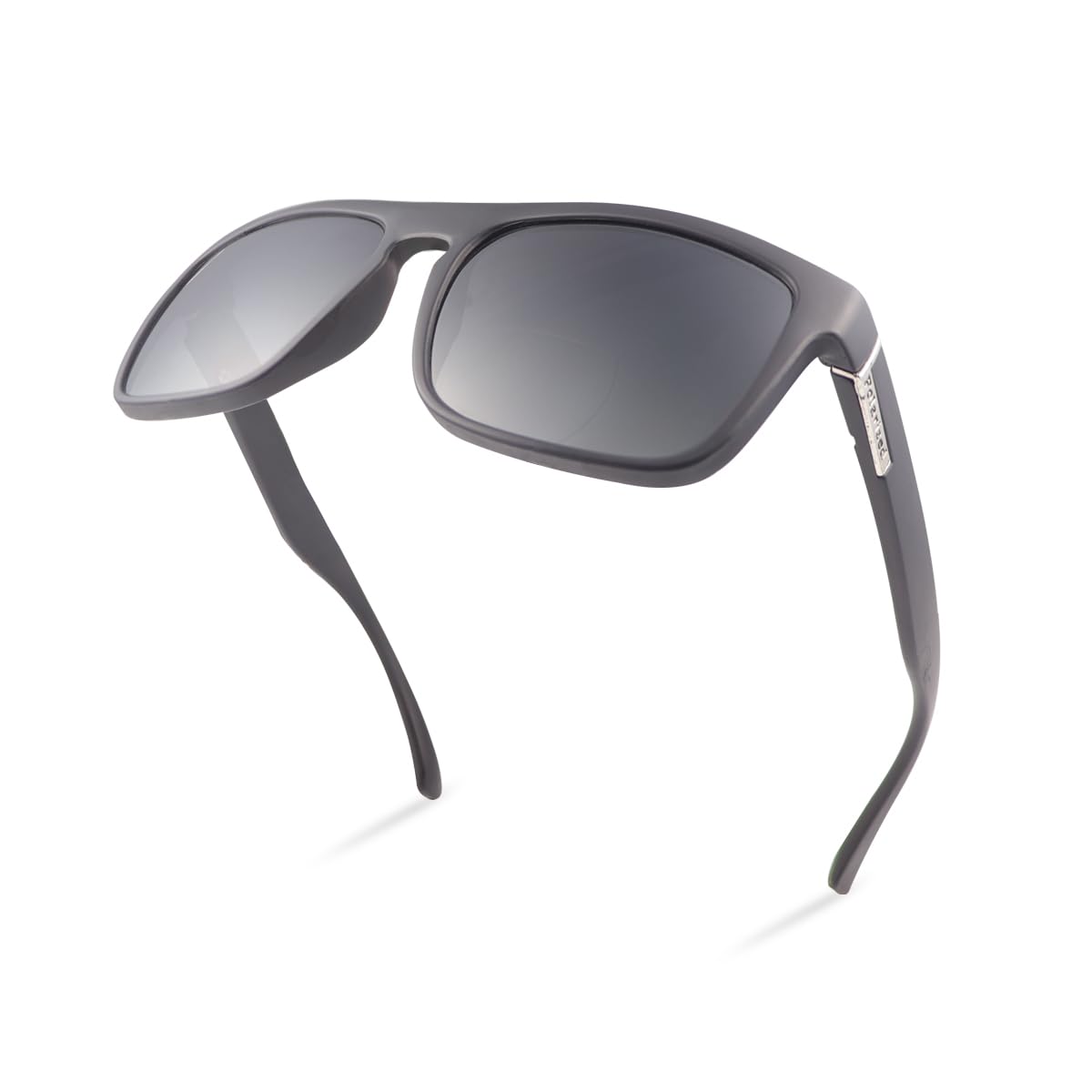 MIRYEA Polarized Bifocal Reading Sunglasses for Men Women Blue Light Blocking Glasses Black Lens UV Protection Outdoors Sun Readers Lightweight Driving Eyeglasses Tinted Shades Anti Glare Eyewear 2.0