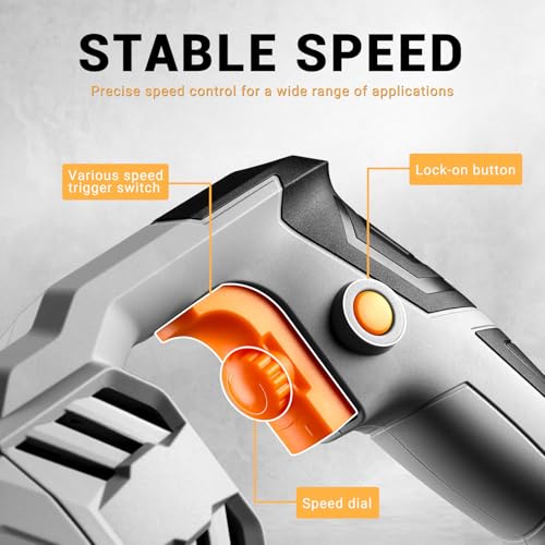 Reciprocating Saw DEKOPRO 710W Electric Wood Saw with 4 Blades, 2800 SPM Variable Speed, 20 mm Stroke, for Wood and Metal Cutting
