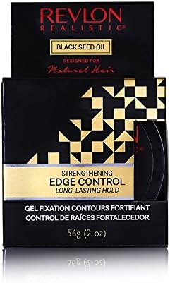 Revlon Realistic Black Seed Oil Strengthening Edge Control Long-lasting Hold 2 Oz (56 G) Pack of 2