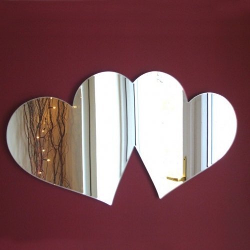 Super Cool Creations Love Heart Mirror 45cm x 22cm