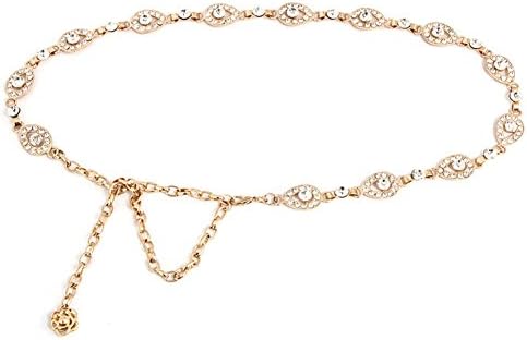 Ladies Metal fine Belt,Decoration Dress Belt Stylish wild Belt-Golden 103cm(41inch)