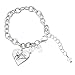 Justin Bieber Signature Heart Charm Bracelet