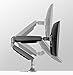Mount-It! Single Monitor Arm Desk Mount | Gas Spring Monitor Arm | Full Motion Articulating Height Adjustable | Fits 21 22 23 24 27 30 32 Inch VESA Compatible Computer Screen | Clamp and Grommet Base